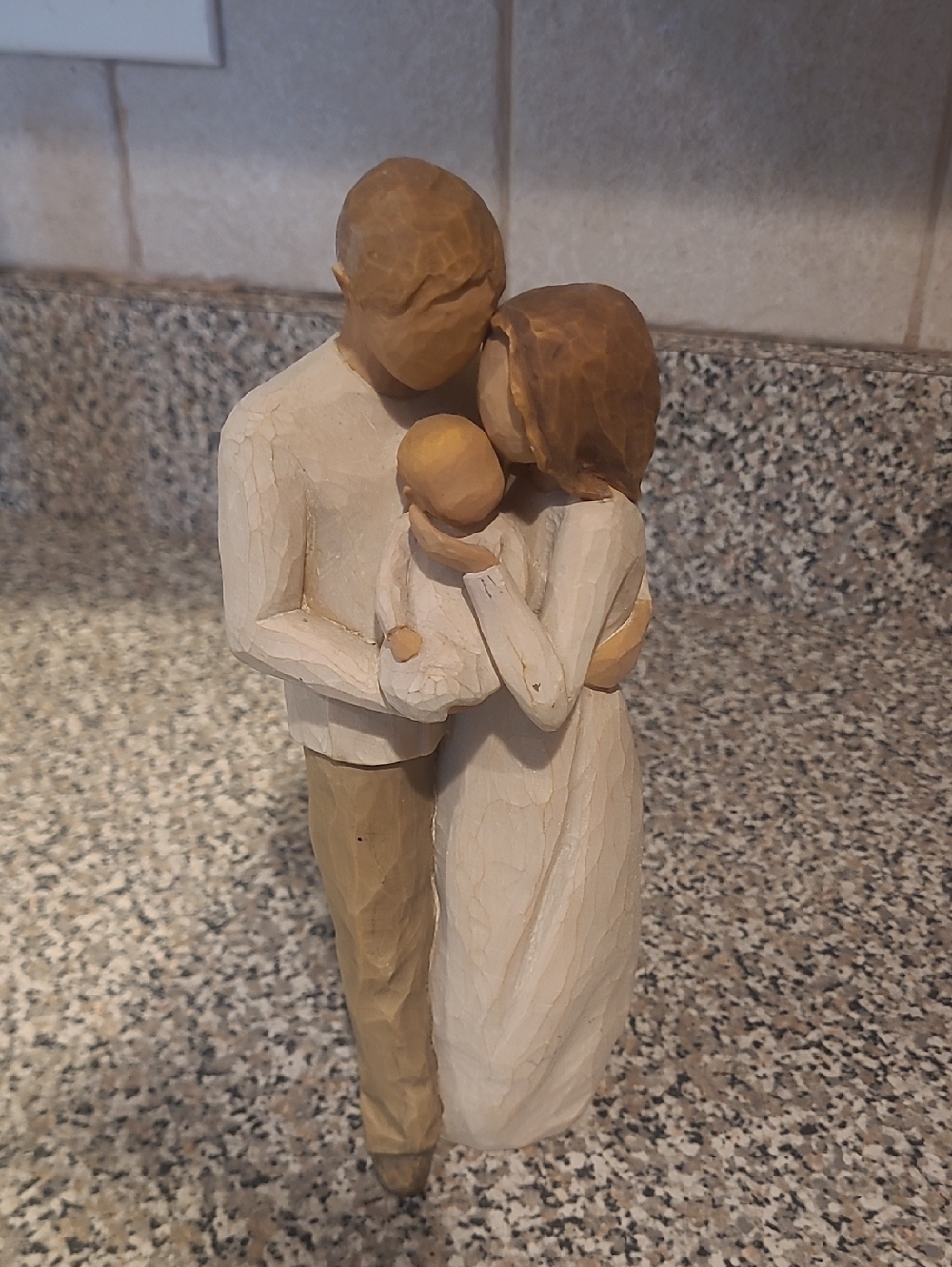 Willow Tree Cream and Brown Family Figurine